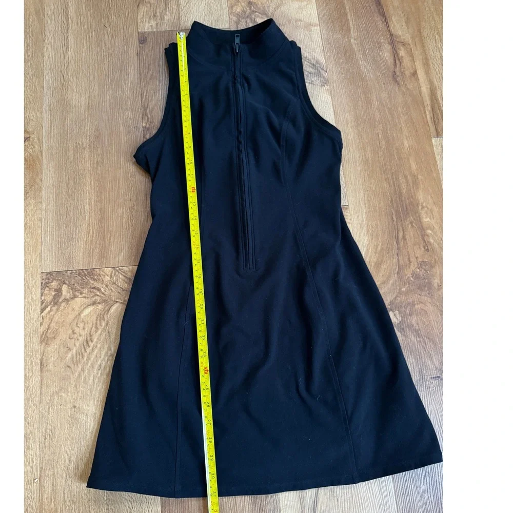 ALO Yoga W8253R Black Sleeveless Zip Back Fit Flare Dress Women's M